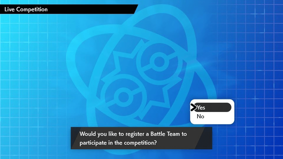 Step 6: Once the information is found, select 𝗬𝗲𝘀 to register your Battle Team.
